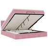 vidaXL Ottoman bed met matras 160x200cm fluweel roze
