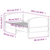 vidaXL Bedframe zonder matras massief grenenhout wasbruin 90x200 cm