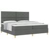 vidaXL Boxspringbed met matras Donkergrijs 200 x 200 cm Stof