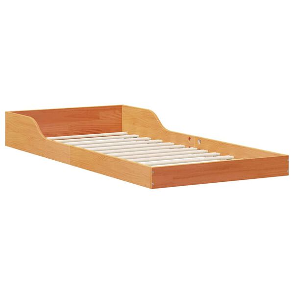 vidaXL Bedframe Wasbruin 90 x 220 cm Massief grenenhout