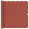 vidaXL Balkonscherm 90x600 cm HDPE terracottakleurig