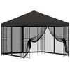 vidaXL Tuin Gazebo met Zijwanden 3 x 3 m Antracietkleurig