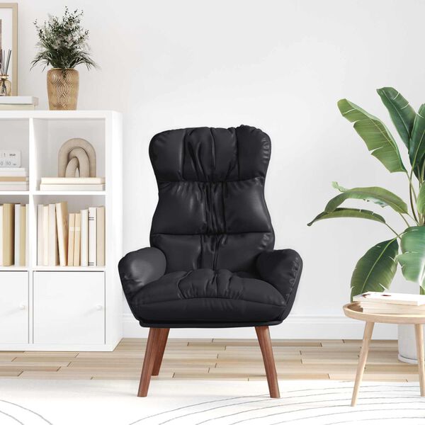 vidaXL Fauteuil Zwart 69 x 74 x 93 cm Kunstleer