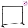 vidaXL Achtergrondstandaards 2 st 254x243 cm staal zwart