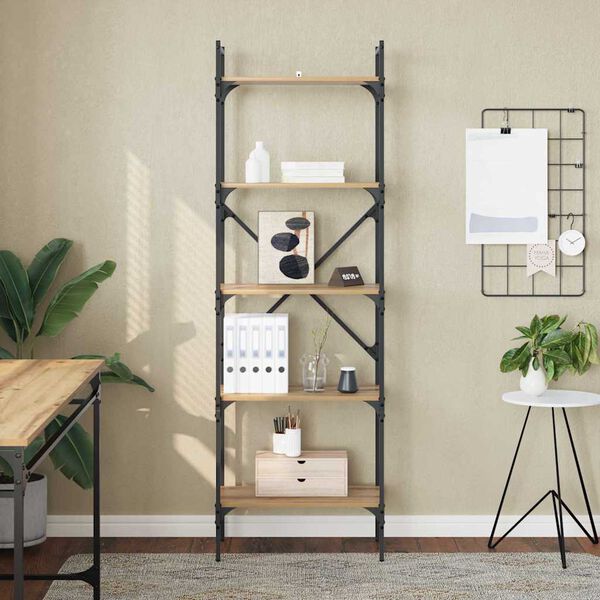 vidaXL Boekenkast Artisan Eiken 56 x 32 x 174 cm Bewerkt hout