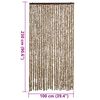 vidaXL Vliegengordijn 100x230 cm chenille beige en bruin