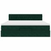 vidaXL Ottoman bed met matras 160x200cm fluweel donkergroen