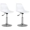 vidaXL Eetkamerstoelen draaibaar 2 st PP wit