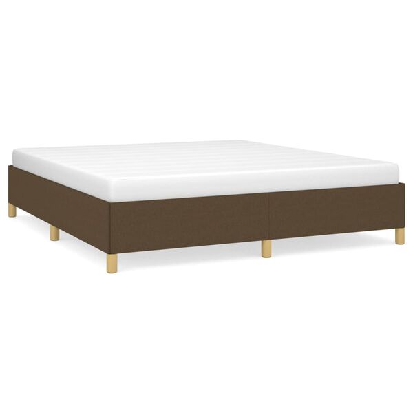 vidaXL Boxspring bed stof donkerbruin 160x200 cm