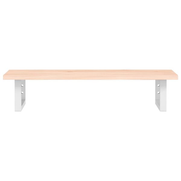 vidaXL Badkamer wandschap staal en massief eikenhout