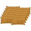 vidaXL Kussensloop 12 st HOUTEN Geel 40 x 80 cm Microfiber Fleece