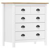 vidaXL Dressoir Hill 79x40x80 cm massief grenenhout wit