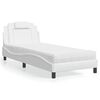 vidaXL Bed "Viana" met matras kunstleer wit 90x190 cm