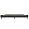 vidaXL Bedframe LED massief hout zwart 140x190 cm