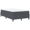 vidaXL Boxspringbed Donkergrijs en Wit 120 x 200 cm Katoen Stof