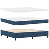 vidaXL Boxspring bed met matras met hoofdeinde Blauw 200 x 200 cm Stof