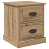 vidaXL Nachtkastje 2 pcs Artisan Eiken 39 x 39 x 47.5 cm Bewerkt hout