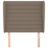 vidaXL Hoofdbord met randen 103x23x118/128 cm stof taupe