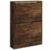 vidaXL Schoenenkast 59x17x81 cm bewerkt hout gerookt eikenkleurig