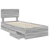 vidaXL Bedframe met lade Grijze Sonoma 100 x 200 cm Geconstrueerd hout