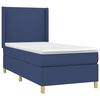 vidaXL Boxspring met matras stof blauw 90x190 cm