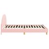 vidaXL Bedframe voor kinderen met hoofdbord Roze 90 x 190 cm