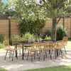 vidaXL Tuin eettafelset 9 pcs Bruin Gepoedercoat staal