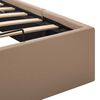 vidaXL Bedframe met opslag hydraulisch kunstleer cappuccino 120x200 cm