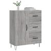 vidaXL Dressoir 69,5x34x90 cm bewerkt hout grijs sonoma eikenkleurig
