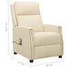 vidaXL Massagestoel kunstleer crèmekleurig