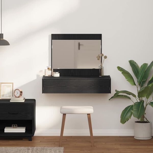 vidaXL Plafondtafel met lade Zwart 83 x 40 x 70 cm Bewerkt hout