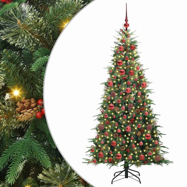 vidaXL Kunstmatige Inklapbare Kerstboom Groen 180 cm PE en PVC