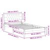 vidaXL Bedframe Bruin en zwart 100 x 200 cm Massief grenenhout
