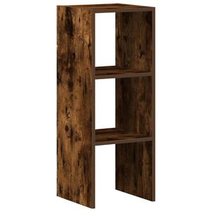 vidaXL Boekenkast stapelbaar 30x30x80 cm bewerkt hout gerookt eiken