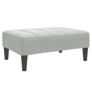 vidaXL Voetenbank 77x55x31 cm fluweel lichtgrijs