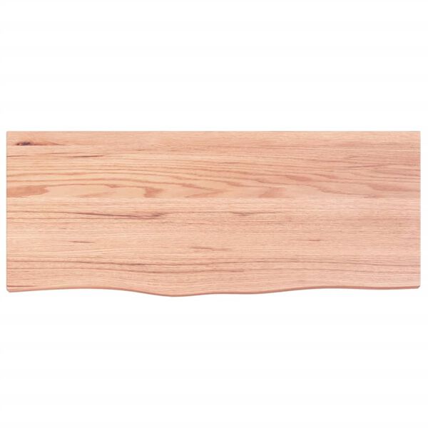vidaXL Wandschap 100x40x2 cm behandeld massief eikenhout lichtbruin
