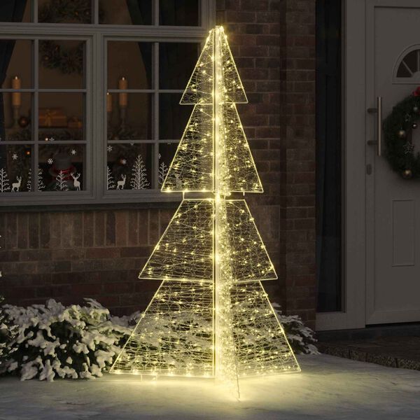 vidaXL Kerstboom met 240 LED Warmwit 180 cm Acryl