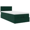 vidaXL Ottoman bed met matras 90x190cm fluweel donkergroen