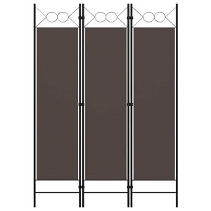 vidaXL Kamerscherm met 3 panelen 120x180 cm bruin