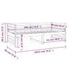 vidaXL Slaapbank 90x190 cm massief grenenhout grijs