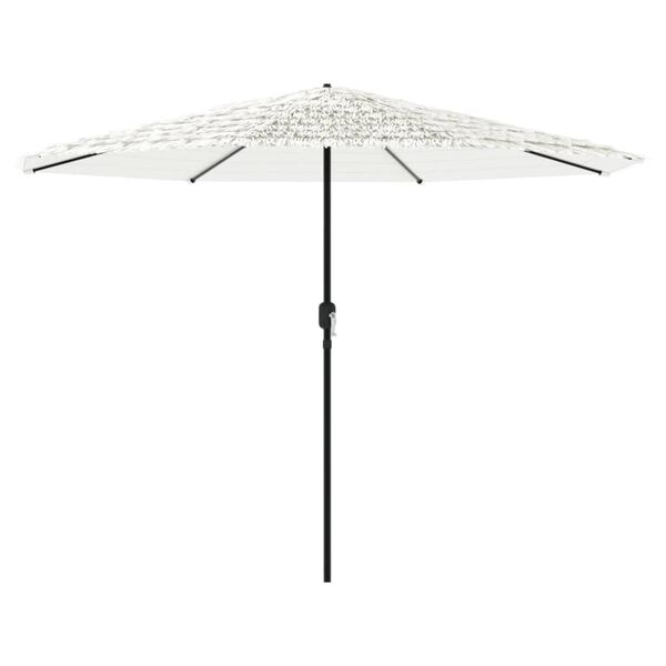 vidaXL Parasol met stalen paal 324x324x247 cm wit