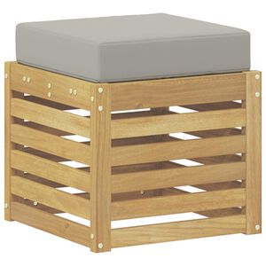 vidaXL Buitenstoolbank Wit 43 x 43 x 45 cm Massief Acaciahout