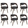 vidaXL Eetkamerstoelen 6 st kunstleer bruin