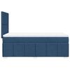 vidaXL Boxspring met matras stof blauw 90x200 cm
