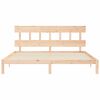 vidaXL Bedframe met hoofdbord massief hout