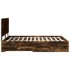vidaXL Bedframe met hoofdeinde Gerookt eiken 150 x 200 cm Bewerkt hout