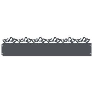 vidaXL Gazonranden 10 st 103 x 0,05 x 22 cm Staal Antraciet