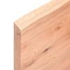 vidaXL Wandschap 200x50x(2-4)cm behandeld massief eikenhout lichtbruin