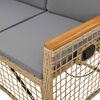 vidaXL Tuin Ligbank Set Beige en Licht Grijs 164 x 164 x 112 cm