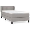 vidaXL Boxspring met matras stof lichtgrijs 80x200 cm
